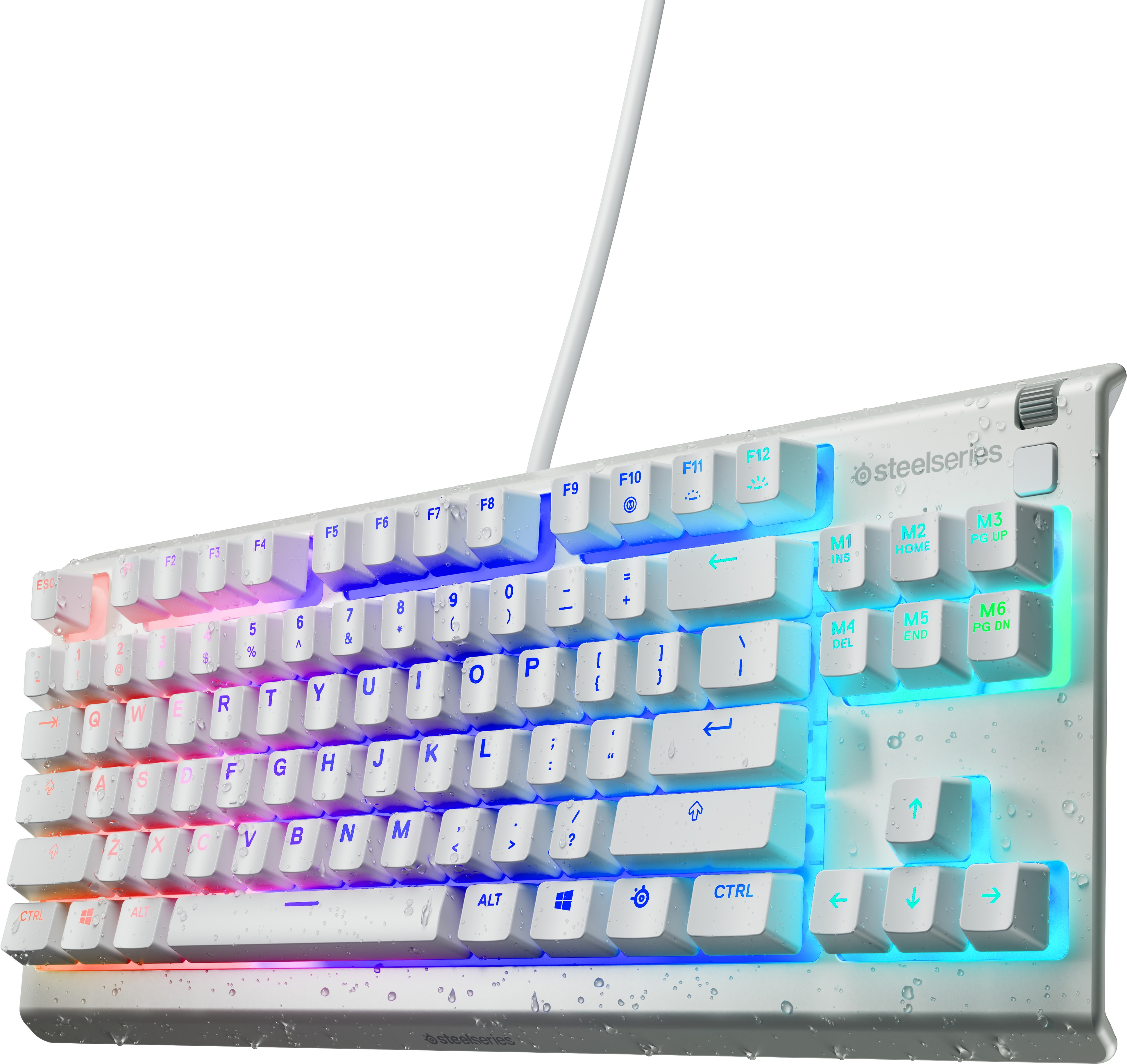Gaming Keyboard SteelSeries Apex 3 TKL White UK ...