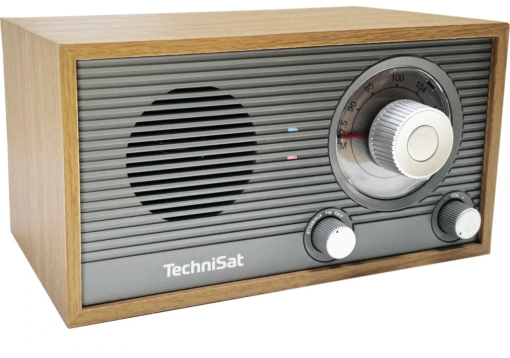 Radio TechniSat Radio receiver FM Classic 205, gray/golden oak ...