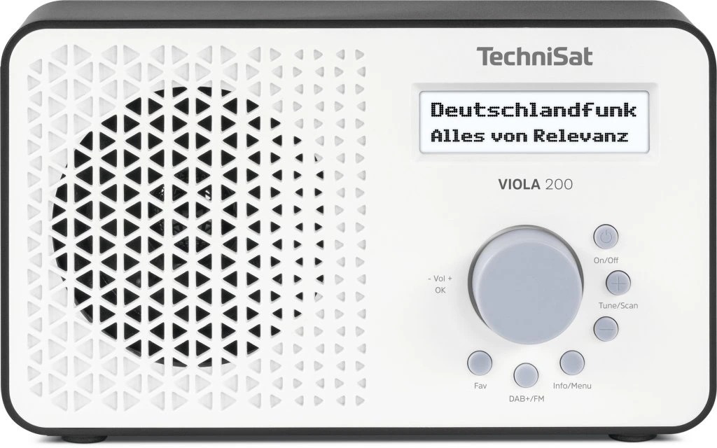 Radio TechniSat Radio receiver DAB+/FM Viola 200, white/black ...
