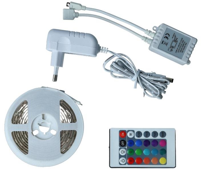 LED Light Strip Tesla LED strip, 30LED/ m, length 2 m + 1,5 m, 10 mm, RGB, SMD5050, IP20 ...