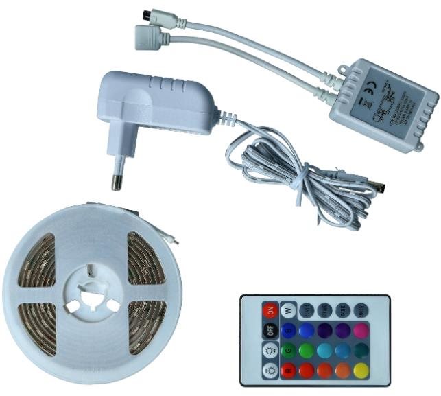 LED Light Strip Tesla LED strip, 30LED/ m, length 3 m + 1.5 m, 10 mm, RGB, SMD5050, IP20 ...