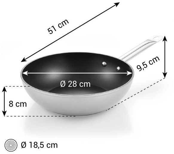 Wok Pan TESCOMA Wok GrandCHEF+ 28 cm ...