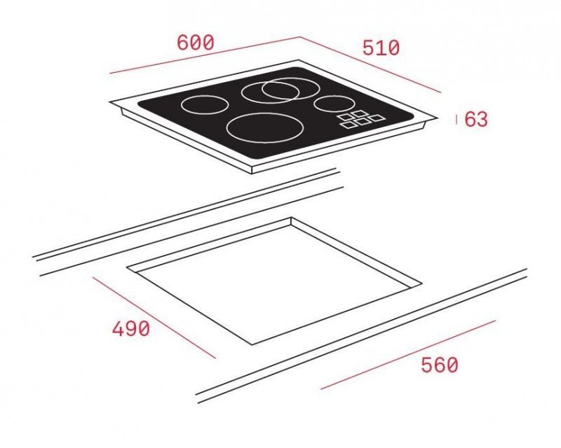 Cooktop TEKA TR 6420 Technical draft