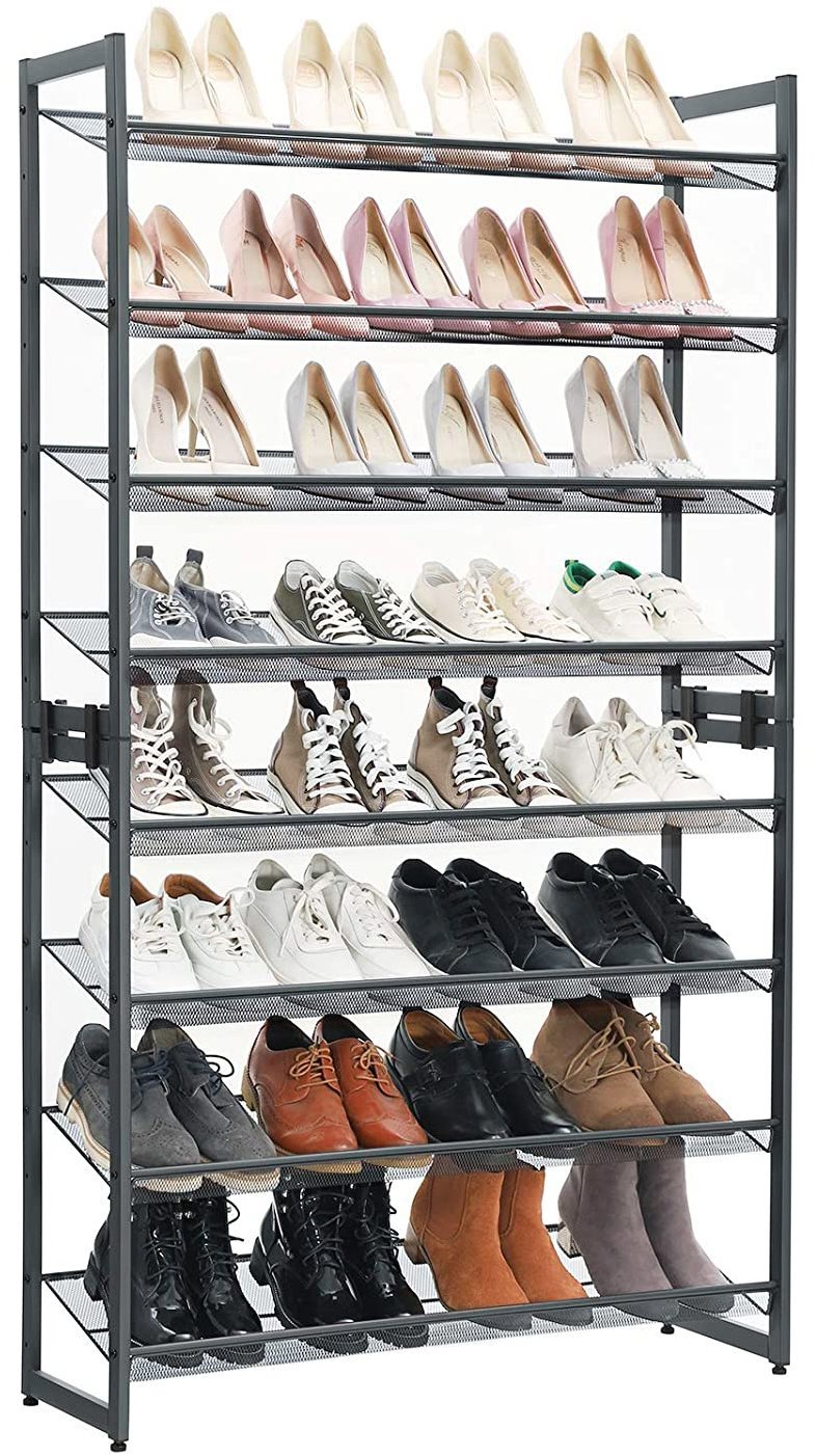 Shoe Rack TEXTILOMANIA Lemiro Shoe rack, metal, grey ...