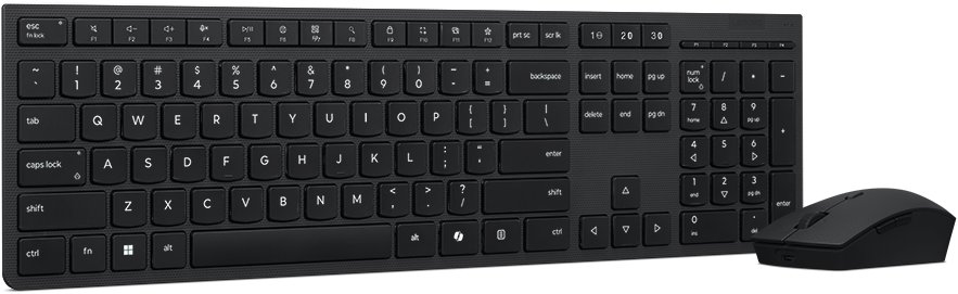 Keyboard and Mouse Set Lenovo Professional Wireless Rechargeable Combo Keyboard and Mouse - CZ/SK ...