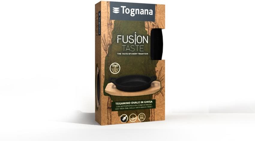 Pan Tognana Baking/serving pan cast iron oval 17 x 11 cm FUSION TASTE ...