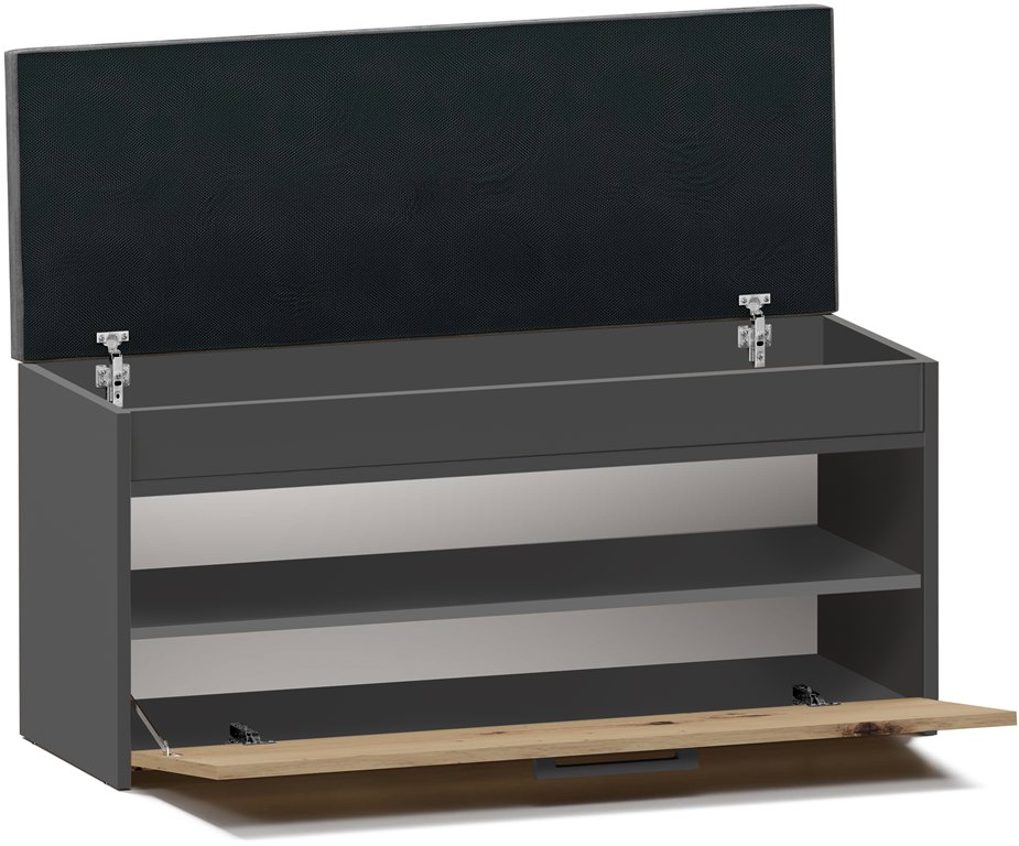 Shoe Rack TOPESHOP Shoe rack Parma Antracit Artisan ...