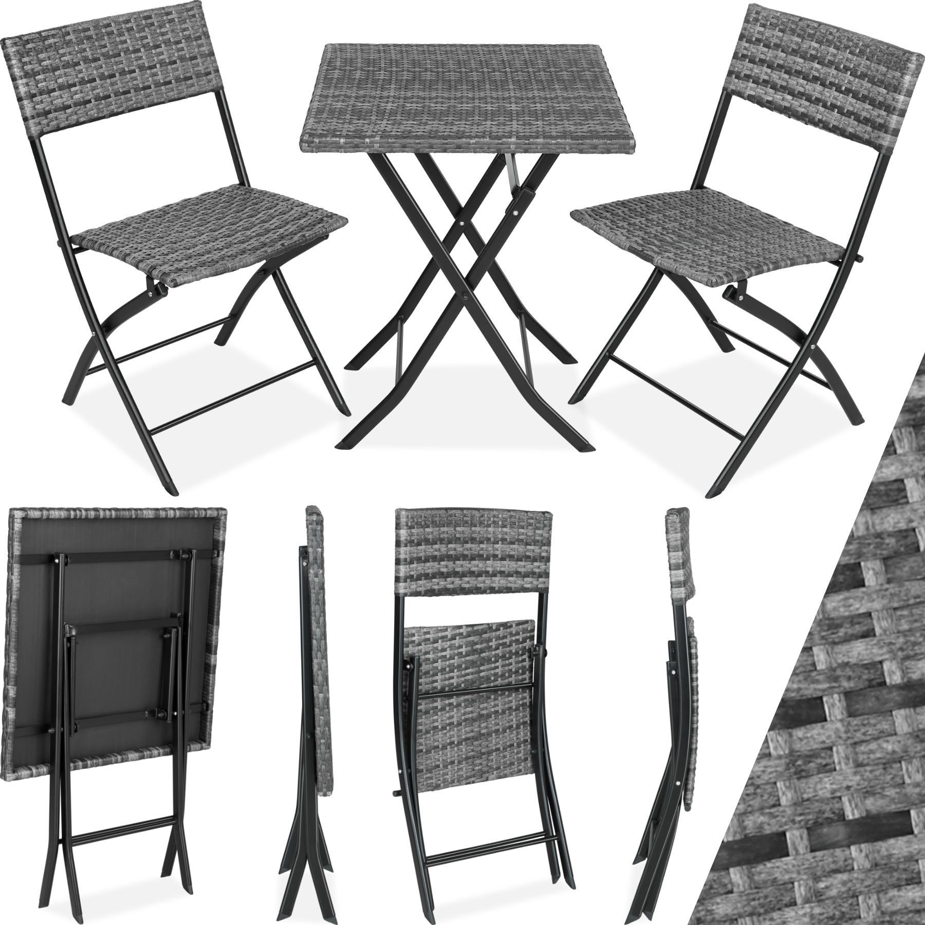 Garden furniture TecTake Trevi, grey .