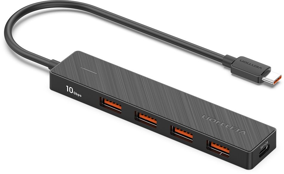 USB Hub Vention 5-in-1 USB-C to USB-C / 4x USB 3.2 Gen 2 10G Hub 0.15M Black ...