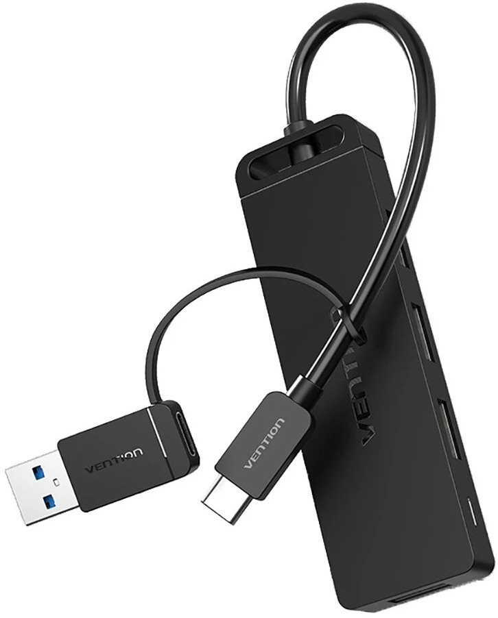 USB Hub Vention 2-in-1 USB-C/USB-A HUB Lateral view