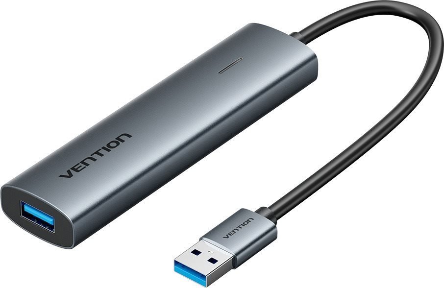 USB Hub Vention USB 3.0 to USB-C / 3x USB 3.0 Hub 0.15M Gray Aluminum Alloy Type ...