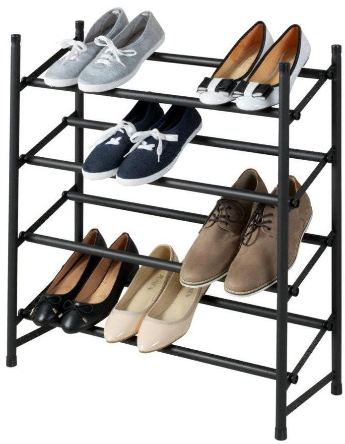 Shoe Rack Wenko Telescopic shoe rack, black ...