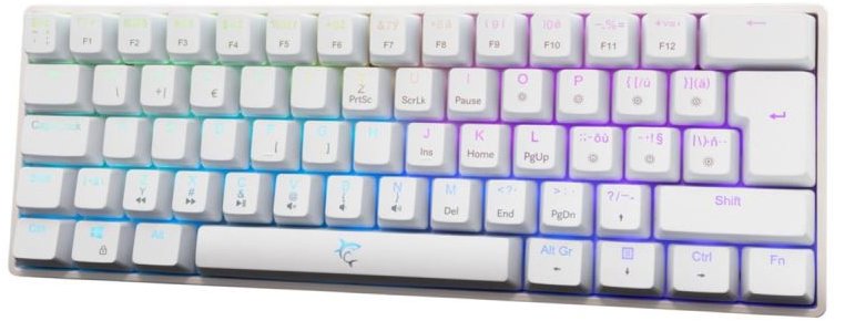 Gaming Keyboard White Shark SHINOBI 2, red SW, white - CZ/SK ...