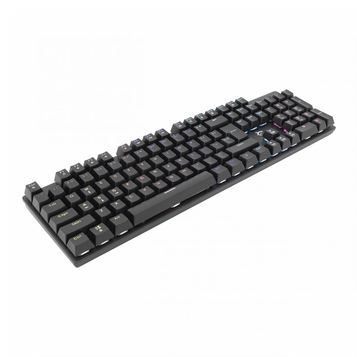 Gaming Keyboard White Shark COMMANDOS ELITE BLUE - US Lateral view