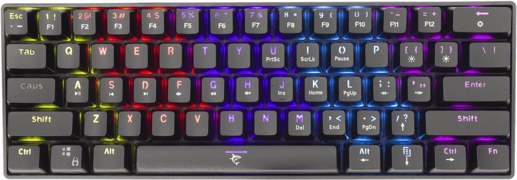 Gaming-Tastatur White Shark SHINOBI BLACK - BROWN SWITCHES - US ...
