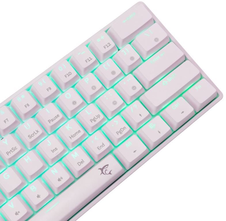 Gaming Keyboard White Shark SHINOBI 2, brown SW, white - US ...