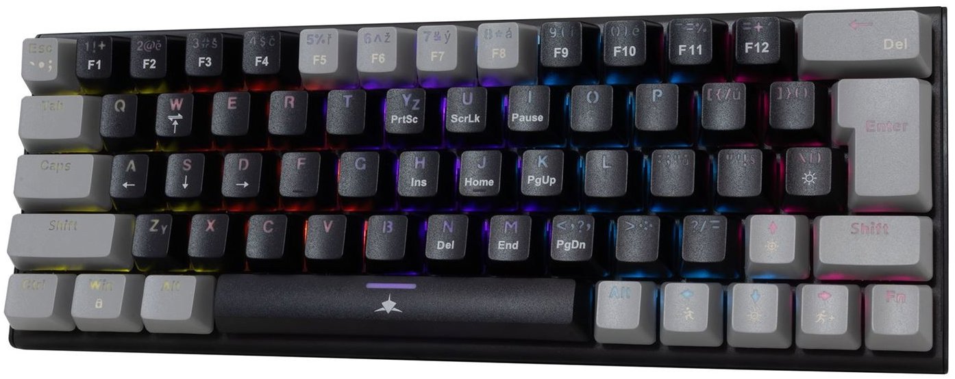 Gaming-Tastatur White Shark WAKIZASHI 2, rote Switches, schwarz-grau - CZ/SK ...