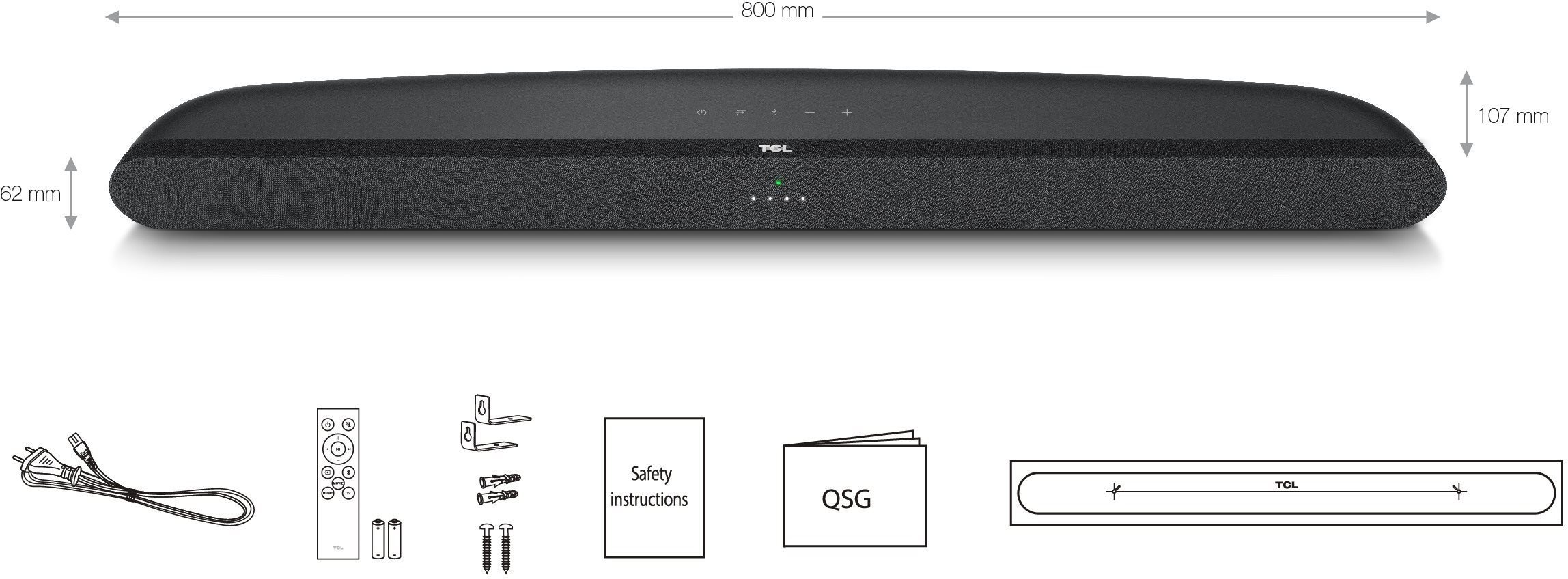 Sound Bar TCL TS6100 Lateral view