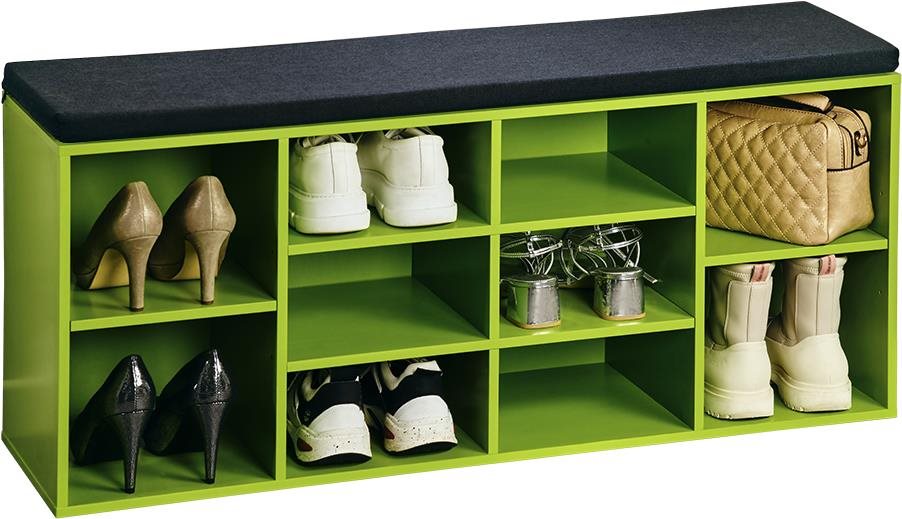 Shoe Rack KESPER Shoe rack with bench 103,5 × 48 × 29,5 cm - green ...