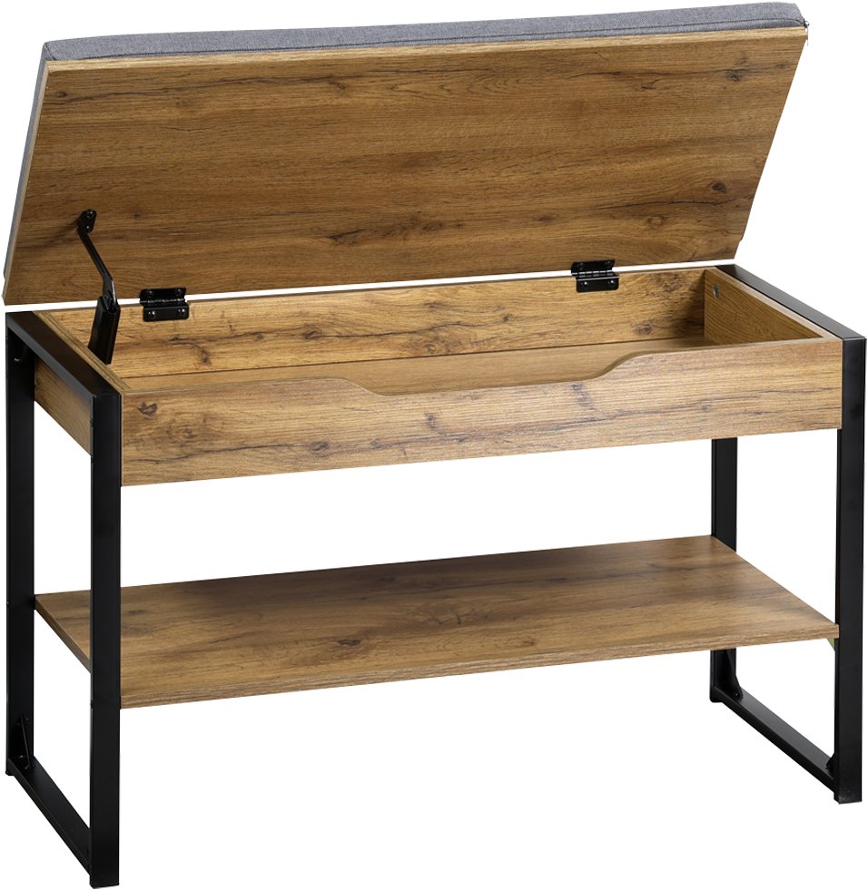 Shoe Rack KESPER Industrial style shoe rack with bench 70 × 30 × 48 cm ...