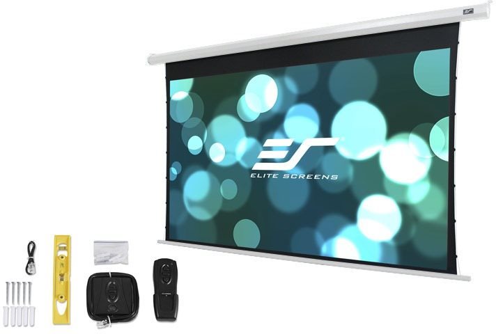 Projection Screen ELITE SCREENS, roller shutter with electric motor, 128