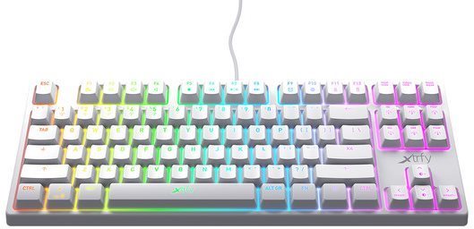 Gaming Keyboard Xtrfy K4 TKL RGB, Kailh Red, White (US) Screen