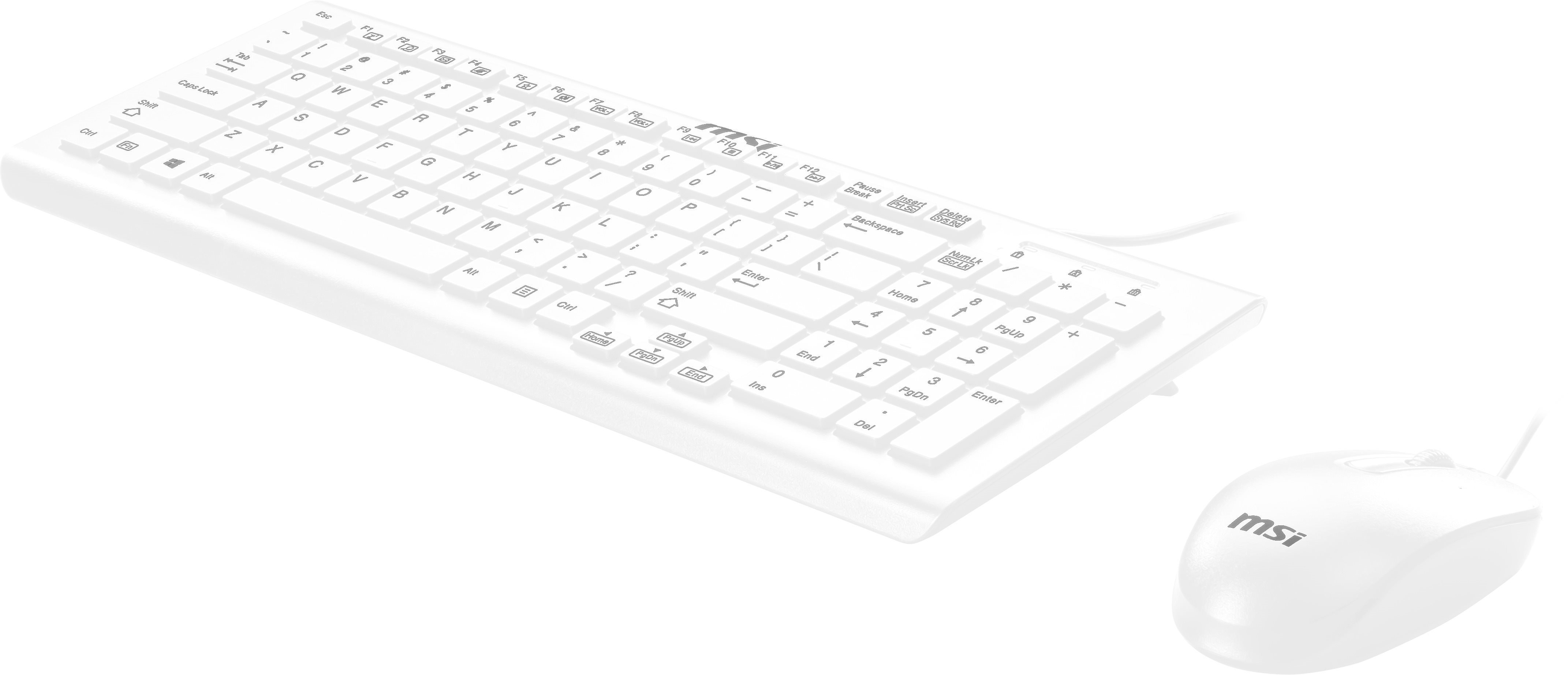 Keyboard and Mouse Set MSI SK9626MW-CZ Screen