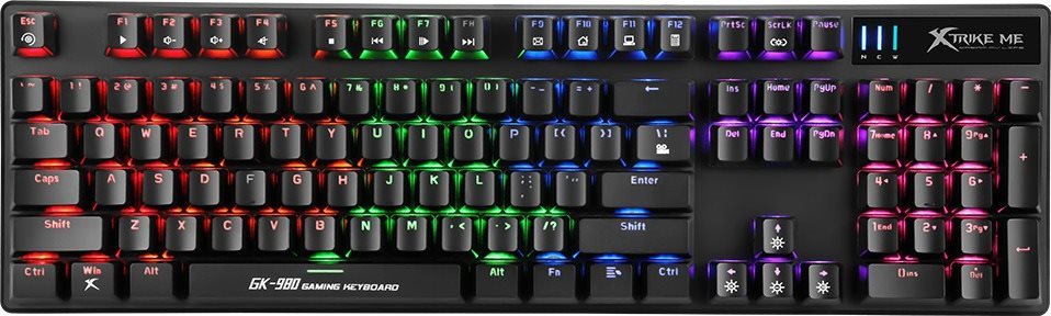 Gaming Keyboard XTRIKE GK-980 Wired Keyboard Screen