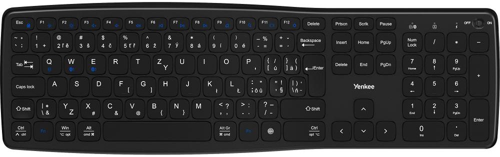 Keyboard YENKEE YKB 2100 CSBK WL SWIFT - CZ/SK ...