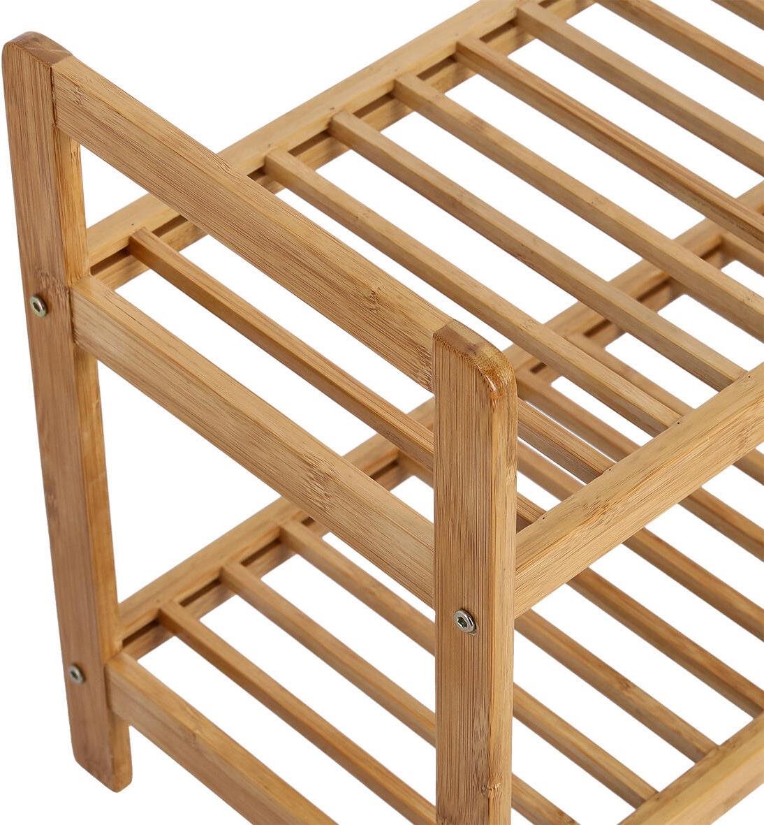 Shoe Rack Zeller Bamboo shoe rack, 70 × 26 × 40 cm ...