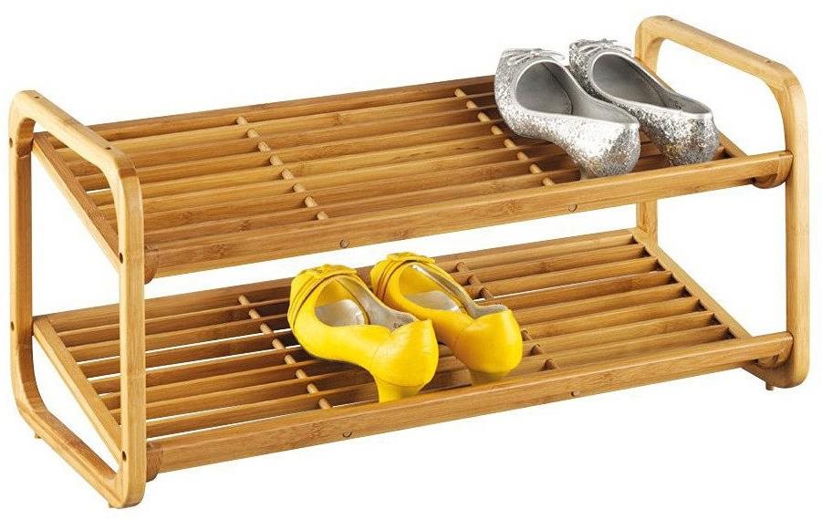 Shoe Rack Zeller Bamboo shoe rack, 2 levels ...