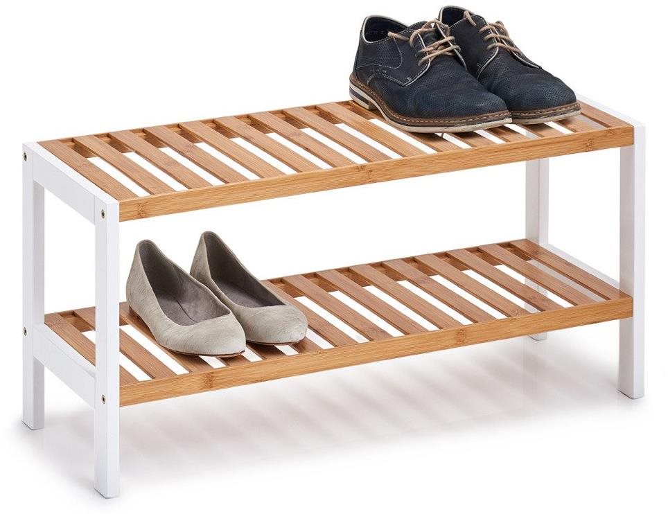 Shoe Rack Zeller Shoe rack with 2 shelves, bamboo ...
