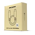 AlzaPower Core USB-C / USB-C 2.0, 5A, 100W, 0.15m bílý - Datový kabel