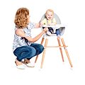 Kinderkraft FINI grey/black - Jídelní židlička