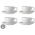 Maxwell & Williams Espresso šálek s podšálkem 4ks 100ml WHITE BASIC - Šálek s podšálkem