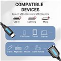 Vention USB-C (M) to USB (F) OTG Cable 0.15m Black PVC Type - Redukce