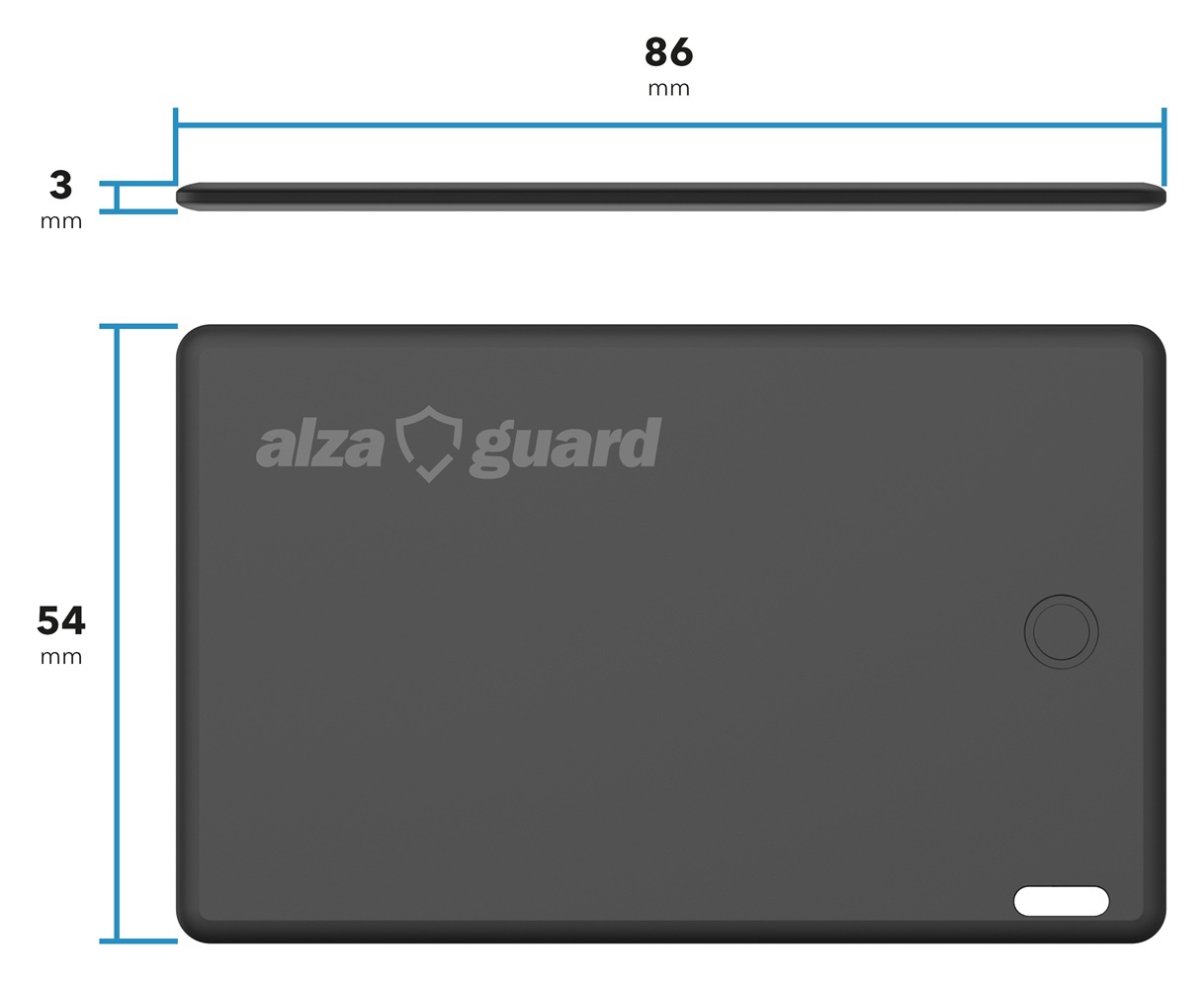 Bluetooth lokalizační čip AlzaGuard Hero SlimTag with FindMy černý