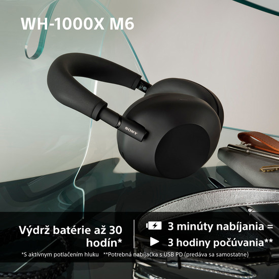 Bezdrôtové slúchadlá Sony Noise Cancelling WH-1000XM6