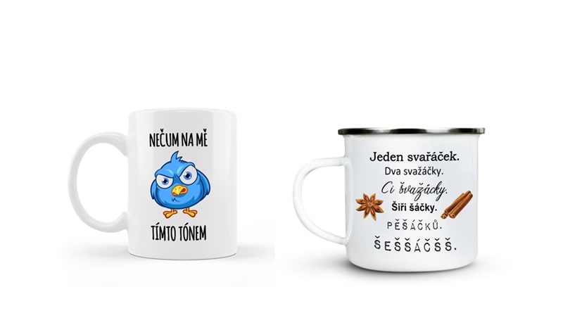 Dárkové hrníčky a plecháčky