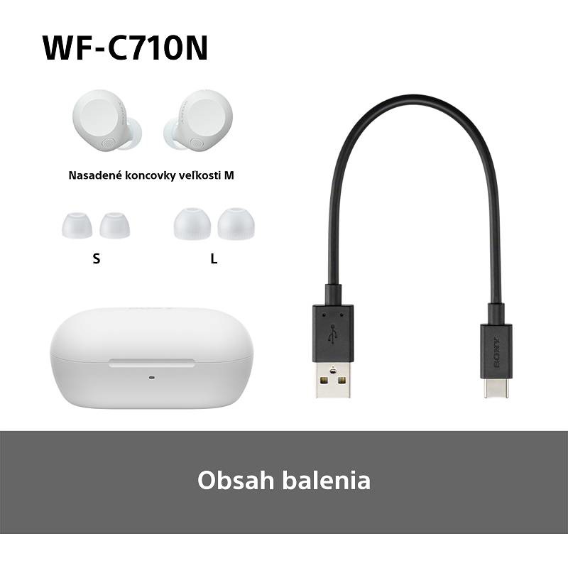 Bezdrôtové slúchadlá Sony Noise Cancelling WF-C710N