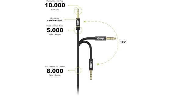 AlzaPower AluCore Audio 3.5mm Jack (M) to 3.5mm Jack (F)