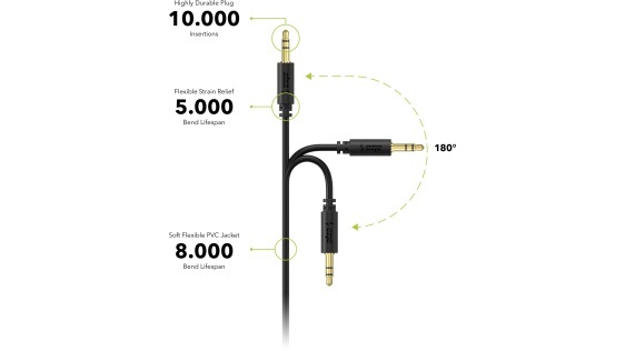 AlzaPower Core Audio 3.5mm Jack (M) to 3.5mm Jack (F)
