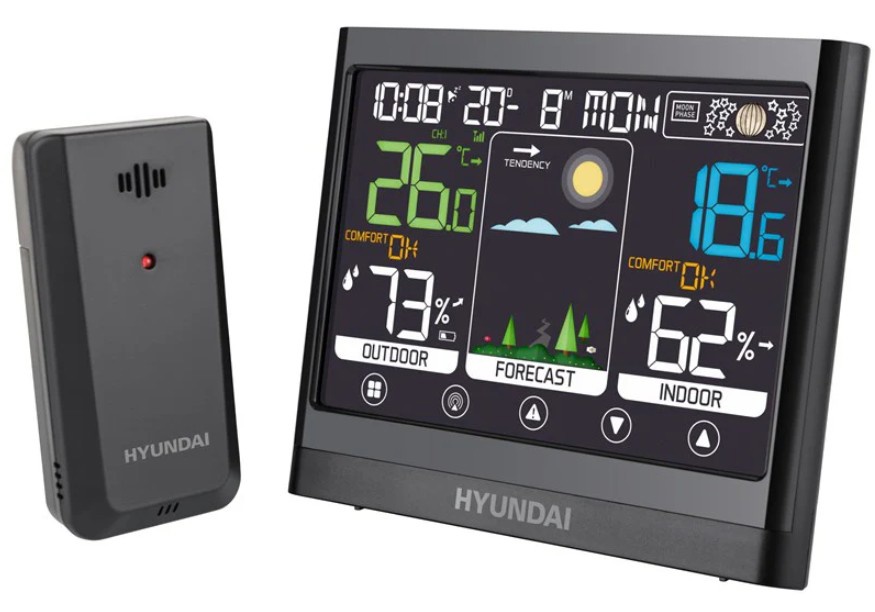 Hyundai WS 2450 Weather Station Black Hyundai WS 2450 Weather Station Black