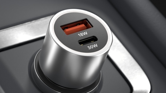 AlzaPower Car Charger X525 USB-A + USB-C Power Delivery 30W autós töltő