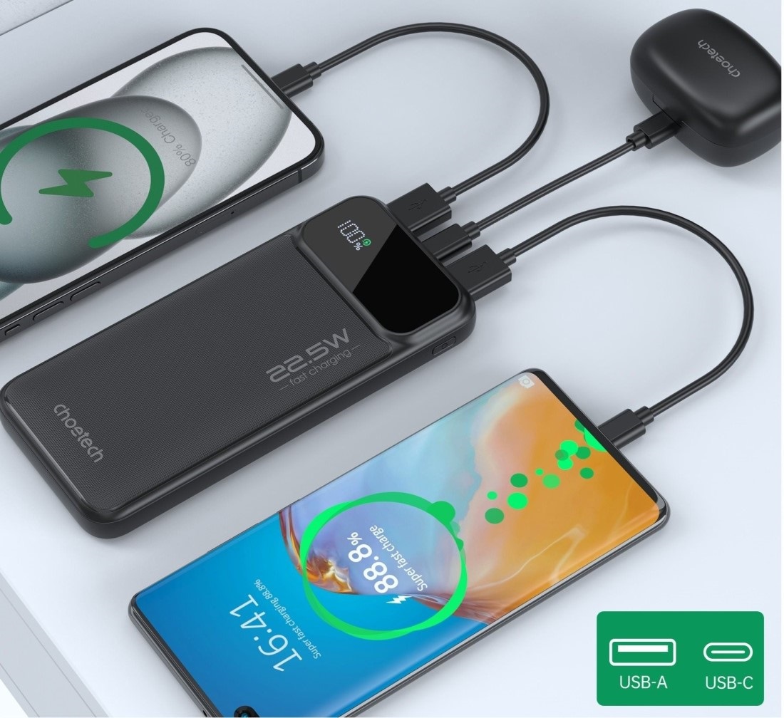 Powerbanka ChoeTech Digital Powerbank B728 PD22.5W 10000mAh