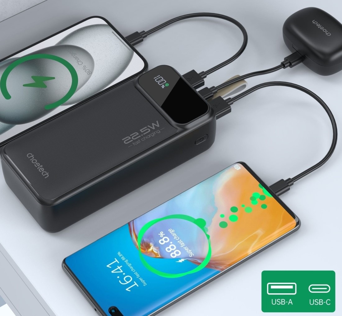 Powerbanka ChoeTech Digital Powerbank B731 PD22.5W 40000mAh