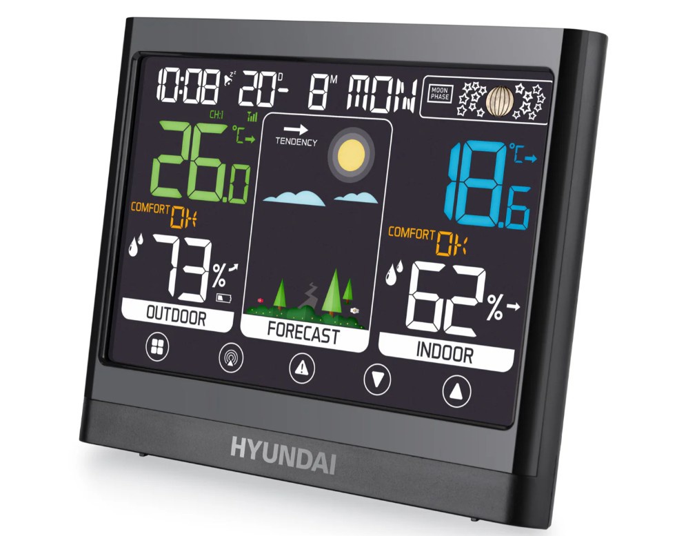 Hyundai WS 2450 Weather Station Black Hyundai WS 2450 Weather Station Black