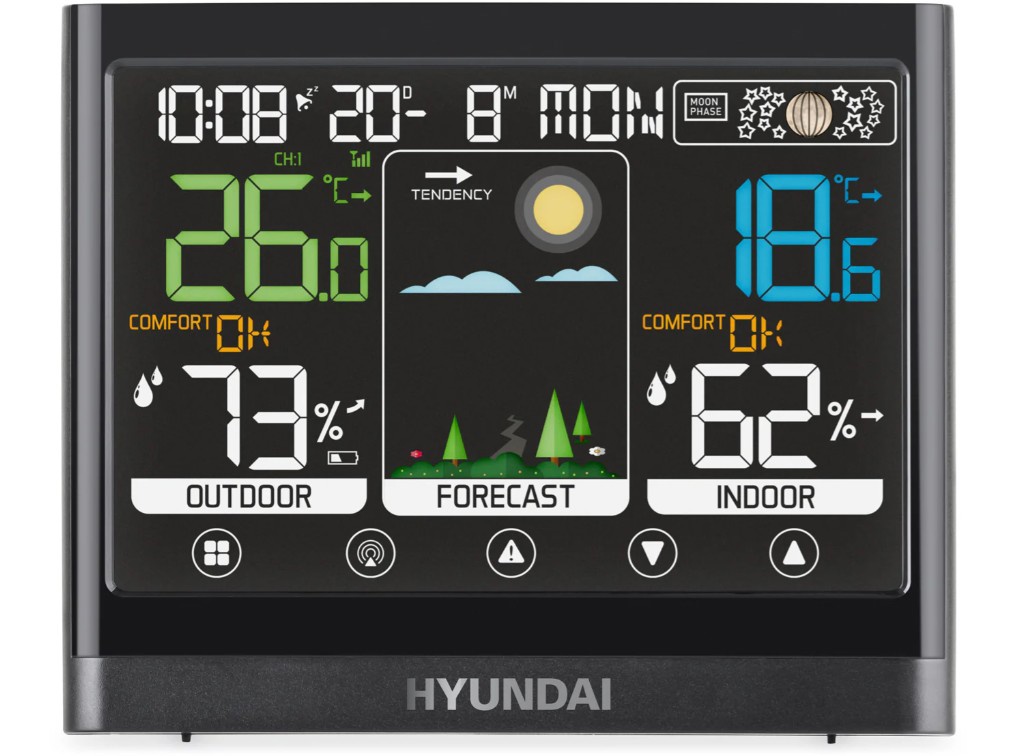 Hyundai WS 2450 Weather Station Black Hyundai WS 2450 Weather Station Black