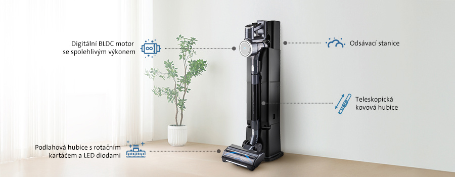 ETA Panther PRO – docking station, BLDC motor and telescopic tube