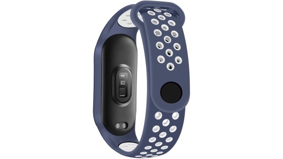 Eternico Sporty strap for Xiaomi Mi Band 5/6/7 aqua blue and white